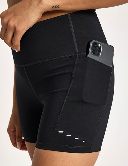 Nike Swift High Waisted 4" Tight Running Shorts - Black/Reflective Silverimage3- The Sports Edit