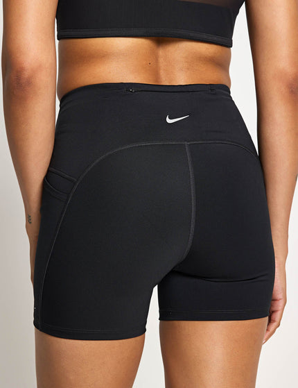 Nike Swift High Waisted 4" Tight Running Shorts - Black/Reflective Silverimage2- The Sports Edit