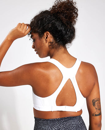 Swoosh High Support Bra - White/Black