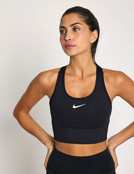 Nike Swoosh Pocket Medium-Support Sports Bra - Black/Whiteimage1- The Sports Edit