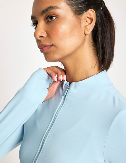 Nike Zenvy Full-Zip Long-Sleeve Top - Light Armory Blue/Cool Greyimage3- The Sports Edit