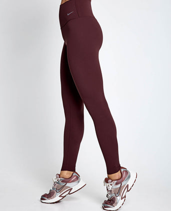 Zenvy High Waisted Leggings - Burgundy Crush/Black