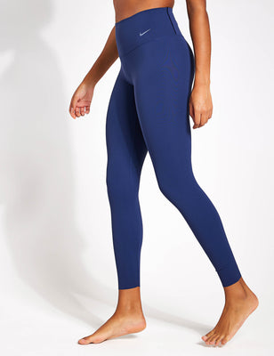 Zenvy High Waisted Leggings - Midnight Navy/Black