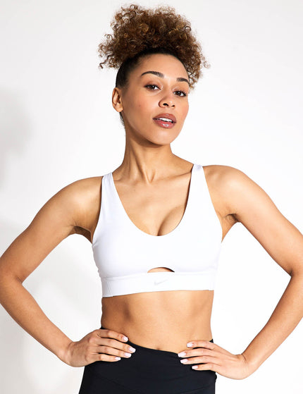 Nike Indy Plunge Cutout Sports Bra - White/Photon Dustimage1- The Sports Edit