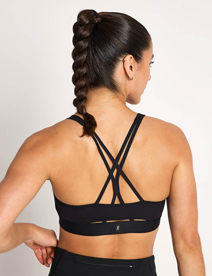 ON Running Studio Bra - Blackimage2- The Sports Edit