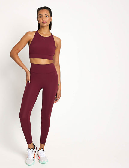 PUMA Shapeluxe High Neck Bra - Ruby Shimmerimages4- The Sports Edit