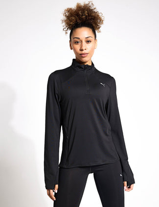 Run Cloudspun Quarter Zip Pullover - Black