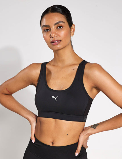 PUMA 4Keeps Cloudspun Bra - Blackimage2- The Sports Edit