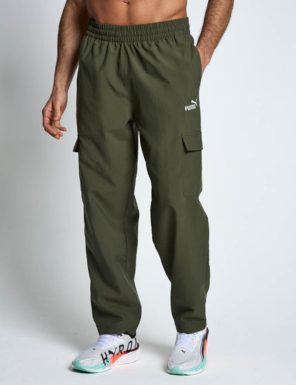 PUMA Essentials No. 1 Logo Woven Cargo Pants - Loden Greenimages1- The Sports Edit