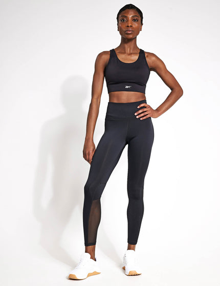 Reebok Basic Mesh Leggings - Night Blackimage4- The Sports Edit