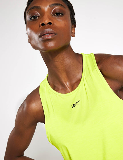 Reebok Chill Athletic Tank Top - Acid Yellowimage3- The Sports Edit