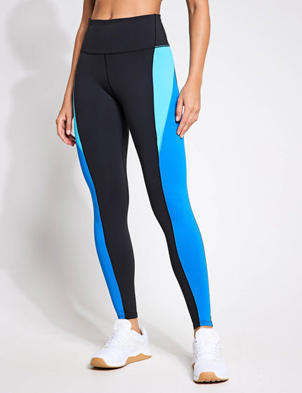 Reebok Lux High Waisted Legging - Black/Kinetic Blueimage1- The Sports Edit