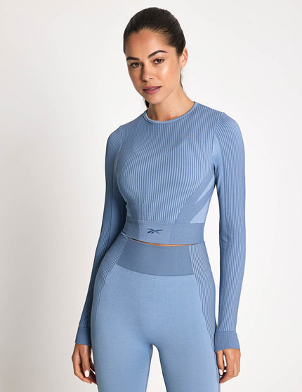 Reebok RBK-Lab Long-Sleeve Seamless Top - Upgrade Blueimage1- The Sports Edit