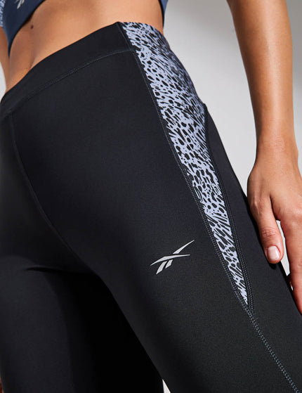 Reebok Running Printed Leggings - Night Blackimage4- The Sports Edit