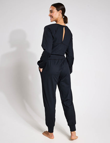 Sweaty Betty Gaia Yoga Long Sleeve Jumpsuit - Blackimage2- The Sports Edit