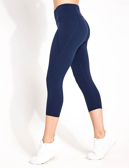 Sweaty Betty Power Cropped Gym Leggings - Navy Blueimage1- The Sports Edit