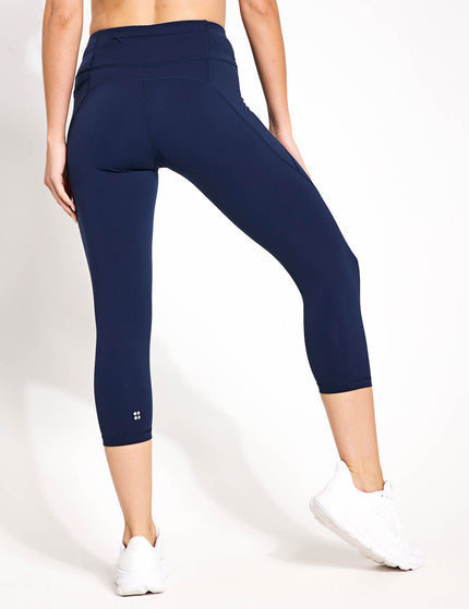 Sweaty Betty Power Cropped Gym Leggings - Navy Blueimage2- The Sports Edit