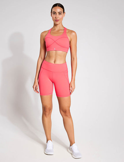 Sweaty Betty Power Medium Support Sports Bra - Coral Pinkimage4- The Sports Edit