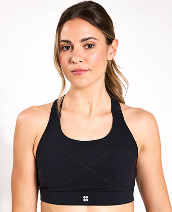 Power Medium Support Sports Bra - Black