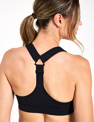 Power Medium Support Sports Bra - Black