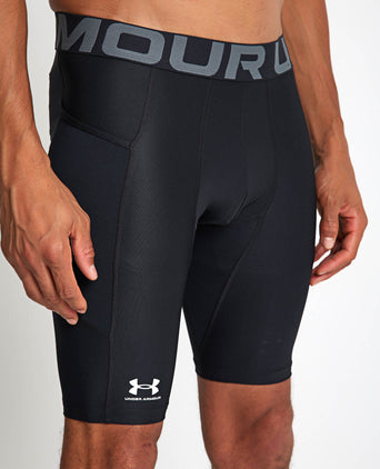 HeatGear Armour Long Shorts - Black/White