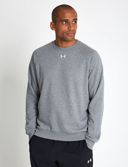 Under Armour Rival Fleece Crew - Castlerock/Light Heatherimages1- The Sports Edit