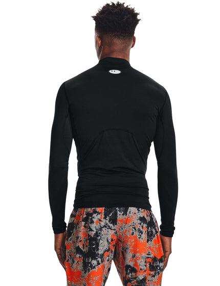Under Armour ColdGear Armour Comp Mock - Black/Whiteimage3- The Sports Edit