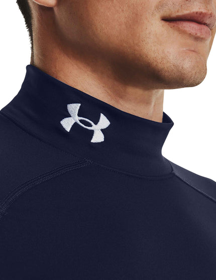 Under Armour ColdGear Armour Comp Mock - Midnight Navy/Whiteimage2- The Sports Edit