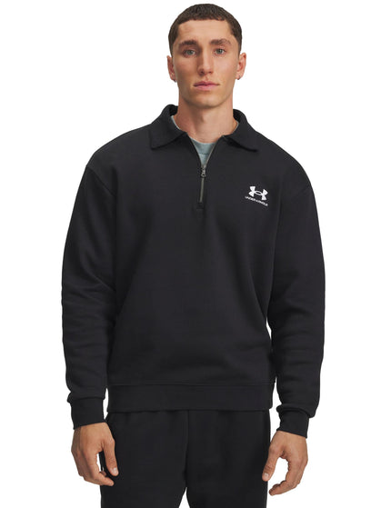 Under Armour Icon Fleece 1/4 Zip - Black/Blackimage1- The Sports Edit