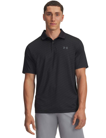 Under Armour Matchplay Printed Polo - Black/Anthracite/Pitch Grayimage1- The Sports Edit
