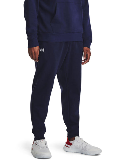 Under Armour Rival Fleece Joggers - Midnight Navy/Whiteimage1- The Sports Edit
