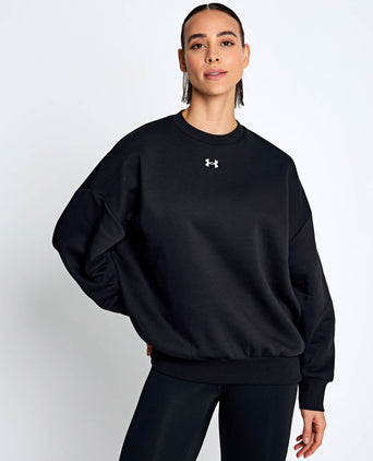Rival Fleece Oversized Crew - Black/White