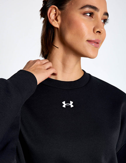 Under Armour Rival Fleece Oversized Crew - Black/Whiteimages3- The Sports Edit