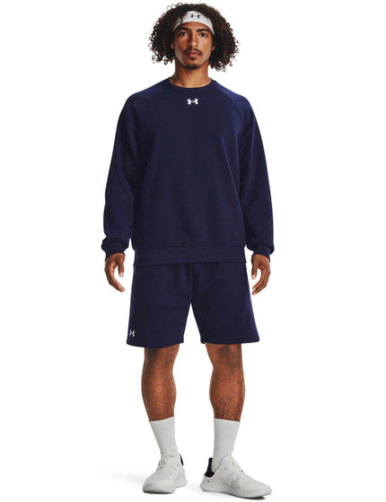 Under Armour Rival Fleece Shorts - Midnight Navy/Whiteimage2- The Sports Edit