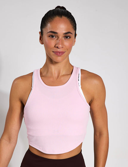 Under Armour Rival Rib Tank - Prime Pink/Whiteimage1- The Sports Edit
