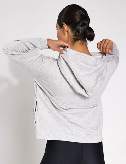 Under Armour Rival Terry Hoodie - Mod Grey Light Heather/Whiteimage2- The Sports Edit