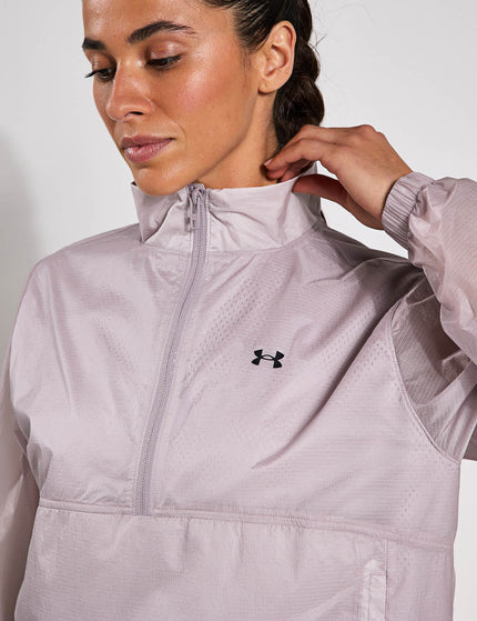 Under Armour Rival Woven 1/2 Zip Anorak - Grey Dawn/Blackimage3- The Sports Edit