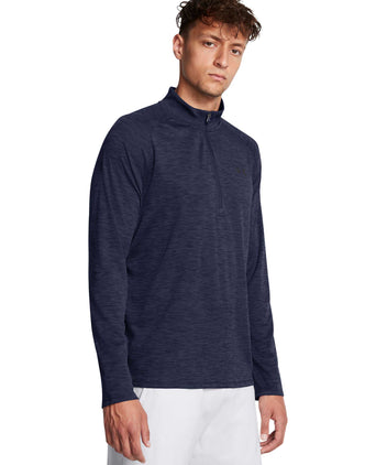 Tech Textured 1/2 Zip - Midnight Navy/Black