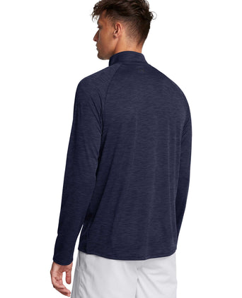 Tech Textured 1/2 Zip - Midnight Navy/Black