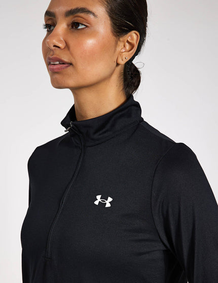 Under Armour UA Tech 1/2 Zip - Black/Whiteimage3- The Sports Edit