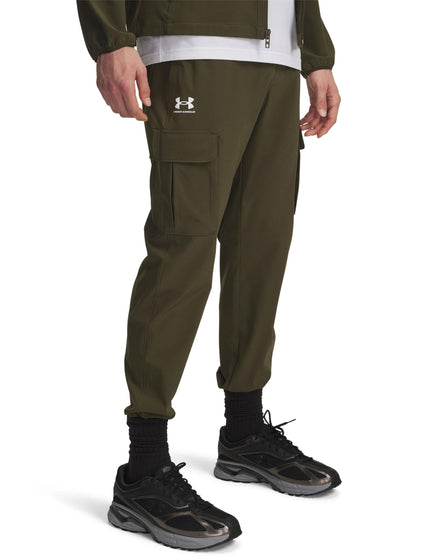 Under Armour Vibe Woven Cargo Pants - Expedition Green/Whiteimage1- The Sports Edit