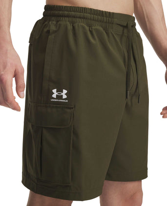 Vibe Woven Cargo Short - Expedition Green/White