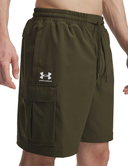 Under Armour Vibe Woven Cargo Short - Expedition Green/Whiteimages2- The Sports Edit