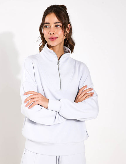 Varley Hawley Half Zip Sweat - Grey Dawnimages1- The Sports Edit