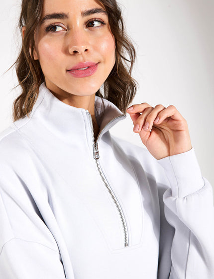 Varley Hawley Half Zip Sweat - Grey Dawnimages3- The Sports Edit
