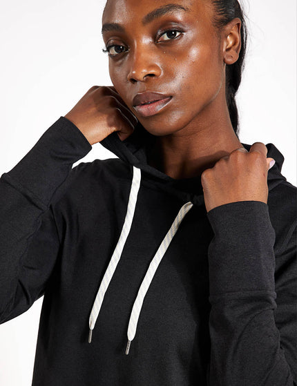 Vuori Halo Essential Hoodie - Black Heatherimage4- The Sports Edit