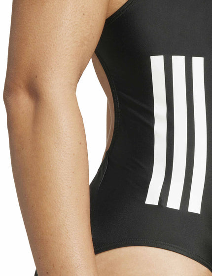 adidas 3-Stripes C-Back Swimsuit - Black/Whiteimage4- The Sports Edit