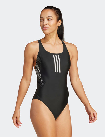 adidas 3-Stripes Graphic V-Back Swimsuit - Blackimage2- The Sports Edit