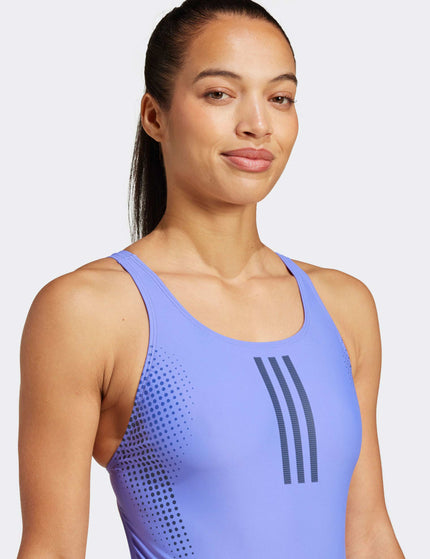 adidas 3-Stripes Graphic V-Back Swimsuit - Cobalt Blueimage4- The Sports Edit