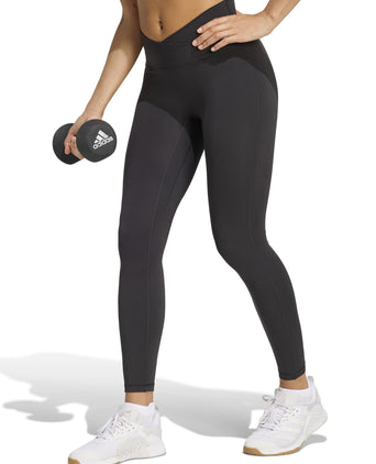 3 Stripes Studio All Me 7/8 X-Over Leggings - Black